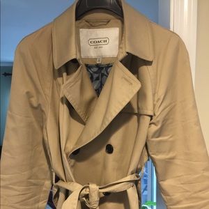 Coach belted beige trench jacket